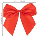 Laço decorativo vermelho, pré-amarrado para artesanato e embalagens, 11 cm, 25 peças | Floristik24.pt