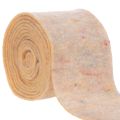 Floristik24 Fita de feltro, suporte para panela bicolor feito de feltro de lã, laranja/multicolorido, 15cm x 5m
