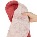 Fita de feltro, 100% lã, bicolor, para usar como porta-panelas, fita de feltro branca/vermelha, 15 cm x 5 m | Floristik24.pt