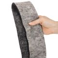 Fita de feltro, alça para panela, 100% lã, cinza/preto, 7,5 cm de largura, 5 m de comprimento | Floristik24.pt