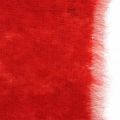 Floristik24 Decoração de fita de feltro dois tons vermelho, branco Fita de panela Natal 15cm × 4m