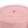 Floristik24 Fita de feltro rosa com bolinhas 15cm 5m