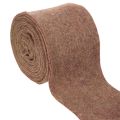 Floristik24 Fita de feltro bicolor feita de feltro de lã, 100% lã, roxo/marrom, 15cm x 5m