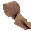 Fita de feltro bicolor feita de feltro de lã, 100% lã, roxo/marrom, 15cm x 5m | Floristik24.pt