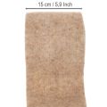 Fita de feltro de lã bicolor, vendida por metro, para projetos criativos, marrom/branco, 15 cm x 5 m | Floristik24.pt