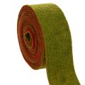 Floristik24 Fita de feltro bicolor para suporte de panelas, 100% lã, vermelho/verde, 7,5 cm de largura, 5 m de comprimento.