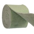 Floristik24 Fita de feltro fita de lã cinza verde fofa fita decorativa 14cm 5m