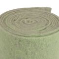 Floristik24 Fita de feltro fita de lã cinza verde fofa fita decorativa 14cm 5m
