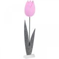 Floristik24 Flor de feltro flor deco decoração de mesa rosa tulipa H68cm