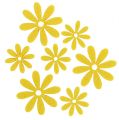 Floristik24 Flor de feltro cravejada em amarelo 96 peças