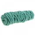 Floristik24 Cordão de lã de feltro com fio verde impermeável 20m