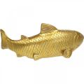 Floristik24 Peixes decorativos para colocar, escultura de peixe poliresina dourada grande L25cm