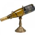 Floristik24 Suporte para garrafa de vinho, suporte para garrafa, suporte para vinho Design Golden H24cm