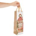 Sacola de presente em formato de garrafa, casinha de Natal e árvore de Natal de 36 cm (2 peças) | Floristik24.pt
