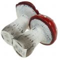 Floristik24 Toadstool feito de cerâmica vermelha, branca H8.5cm 2pcs