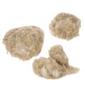 Lã de ovelha natural bege, solta, para artesanato e decoração, 250g | Floristik24.pt