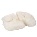 Floristik24 Lã de ovelha solta, lã natural, mescla branca, versátil, 250g