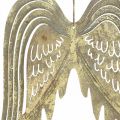 Floristik24 Asas de anjo de decoração de Natal, decoração de metal, asas para pendurar douradas, aparência antiga A 29,5 cm L 28,5 cm