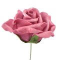 Floristik24 Rosa de espuma em arame mini rosas rosa velho Ø5cm 27 unidades