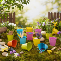 Baldes coloridos, Ø8cm A7,5cm, 12 peças | Floristik24.pt