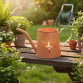 Regadores decorativos de metal, com design de dente-de-leão laranja, para velas pequenas, 12 cm, 2 peças. | Floristik24.pt