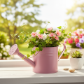 Regador decorativo, vaso de metal rosa, Ø13,5cm A12,5cm | Floristik24.pt
