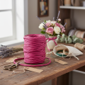 Cordão de papel 6mm 23m rosa | Floristik24.pt