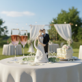 Estatueta de casamento com noivos, 10,5 cm | Floristik24.pt