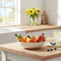 Conjunto de frutas artificiais: maçã e pera, item decorativo de outono, 12 cm, 3 peças | Floristik24.pt