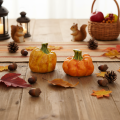 Estatueta de abóbora para decoração de mesa de outono, decoração outonal, 10 cm, 2 peças | Floristik24.pt