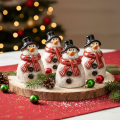 Boneco de neve em miniatura com cachecol vermelho, decoração de Natal, 10 cm | Floristik24.pt