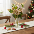 Arranjo de rosas de Natal artificiais, 30 cm, com 4 peças. | Floristik24.pt