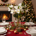 Buquê de rosas artificiais de Natal brancas para decoração, 40 cm, 4 peças. | Floristik24.pt