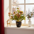 Planta artificial de heléboro em vaso, rosa de Natal, para decoração de casa, 50 cm | Floristik24.pt