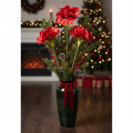 Flor artificial de amarílis vermelha, com haste longa, para vaso e arranjos, 77 cm. | Floristik24.pt