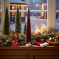 Árvore de Natal decorativa, figura esguia de árvore sobre base de madeira, 60 cm | Floristik24.pt
