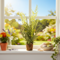 Samambaia artificial com torrão de raízes para decoração de casa e escritório, 57 cm | Floristik24.pt
