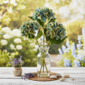 Flor artificial de hortênsia, azul-esverdeada, haste única decorativa, 53 cm | Floristik24.pt
