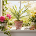 Ramo de samambaia artificial, planta verde artificial para decoração, 45 cm | Floristik24.pt