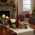 Árvore de Natal decorativa moderna e esguia sobre base de madeira, 80 cm | Floristik24.pt