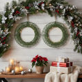 Guirlanda decorativa de arame verde para projetos DIY, 19 cm, 2 peças | Floristik24.pt