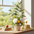 Ramo artificial de eucalipto, verde natural, decorativo, 100 cm | Floristik24.pt