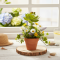 Planta suculenta verde artificial como decoração para arranjos criativos. | Floristik24.pt