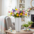 Vaso de flores canelado moderno decorativo de 38 cm | Floristik24.pt