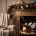 Estrela decorativa de LED feita de arame para pendurar, para uso interno, funciona com bateria, 51 cm | Floristik24.pt