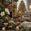 Estrela decorativa de LED feita de arame para pendurar, para uso interno, 32 cm | Floristik24.pt
