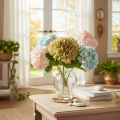 Flor decorativa artificial de hortênsia com haste, 46 cm | Floristik24.pt