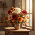 Flor artificial de dália para vaso, 68 cm | Floristik24.pt