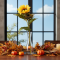 Girassol artificial com folhas e flores realistas, 58 cm, 3 peças | Floristik24.pt