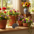 Estatueta decorativa de ouriço, pequena decoração de mesa para o outono, 8 cm | Floristik24.pt